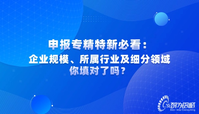 申報專精特新必看：企業規模、所屬行業及細分領域你填對了嗎？.jpg